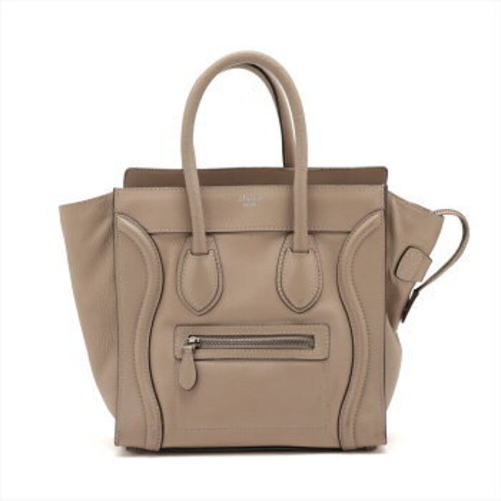 Celine Shoulder Tan Bag Leather Shopper Beige Luggage Tote - Picture 2 of 14